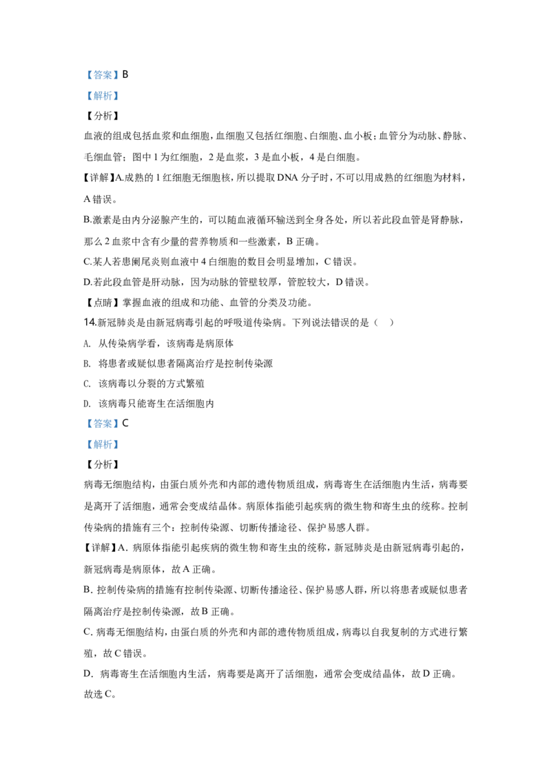 2020潍坊市中考生物试题带答案(word版)_8.生物中考真题2015-2024年_地区卷_山东省_山东潍坊中考生物08-21