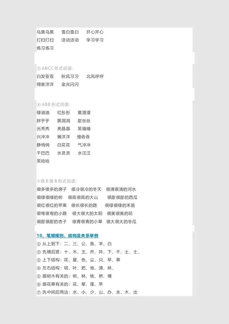 部编一年级语文上册-语文期中必备考点汇总_小学1-6年级全部试卷_语文_一年级_3-6-1、小学一年级语文上册_3-6-1-1、复习、知识点、归纳汇总_部编版