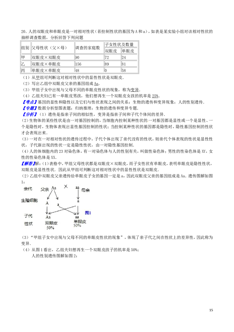 四川省南充市2016年中考生物真题试题（含解析）_8.生物中考真题2015-2024年_2016年全国中考生物74份