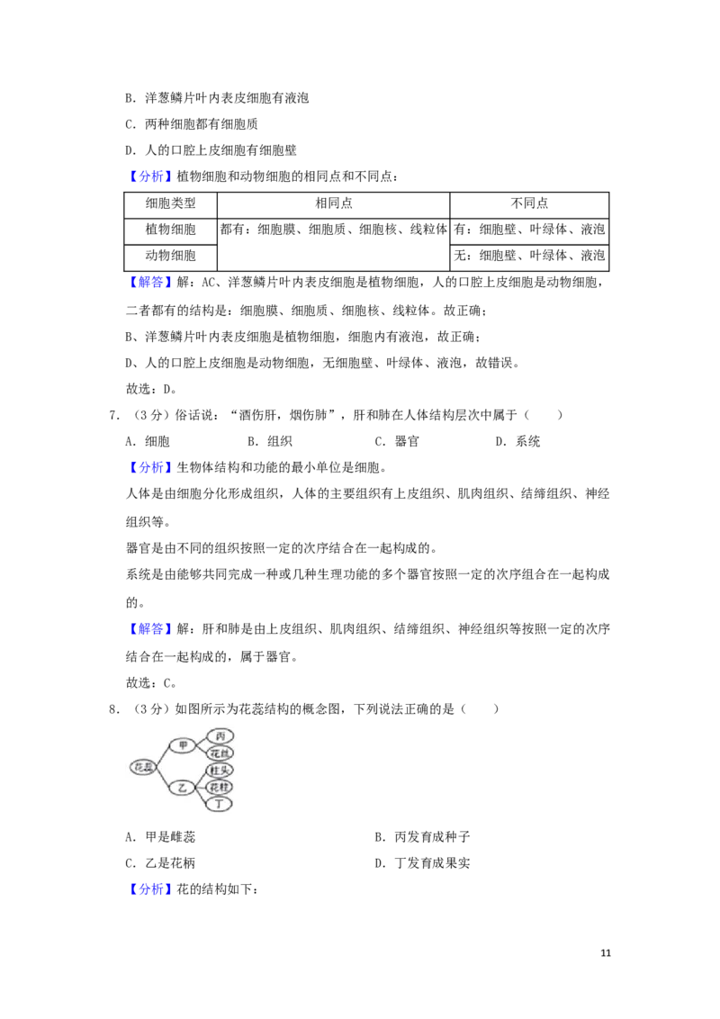 四川省绵阳市2019年中考生物真题试题（含解析）_8.生物中考真题2015-2024年_2019年全国中考生物92份