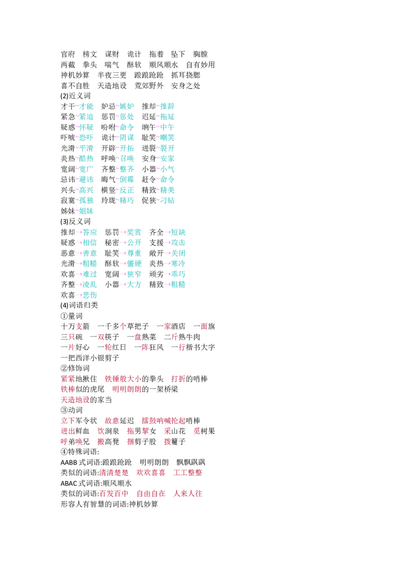 部编版五年级语文下册全册知识点归纳(1)_小学1-6年级全部试卷_语文_五年级_3-10-2、小学五年级语文下册_3-10-2-1、复习、知识点、归纳汇总_部编（人教）版