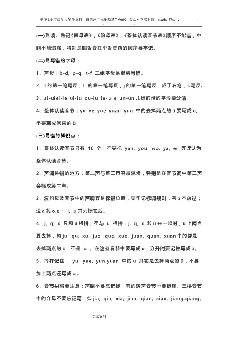 部编一年级语文(上册)全部知识点汇总_小学1-6年级全部试卷_语文_一年级_3-6-1、小学一年级语文上册_3-6-1-1、复习、知识点、归纳汇总_部编版