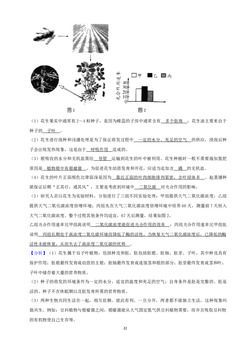 2021潍坊市中考生物试题（教师版）_8.生物中考真题2015-2024年_地区卷_山东省_山东潍坊中考生物08-21