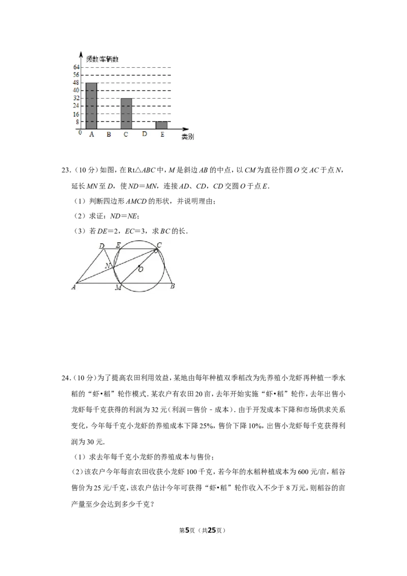 2019年湖南省益阳市中考数学试卷（含解析版）_中考真题_2.数学中考真题2015-2024年_地区卷_湖南省_湖南益阳数学12-22