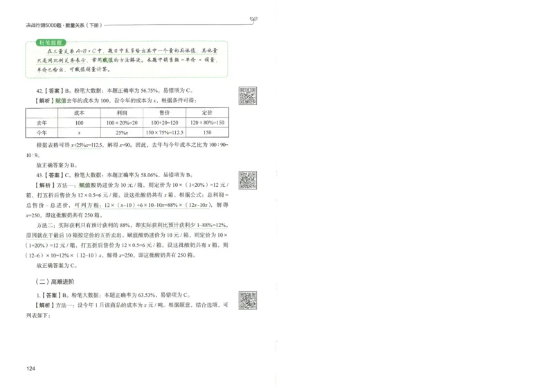 3.答案解析26数量关系下册（373页）_26行测5000+申论100一定先转存网盘_行测5000题持续更新_最新2026行测5000题（25年1月版）_5000题答案解析（共2296页）