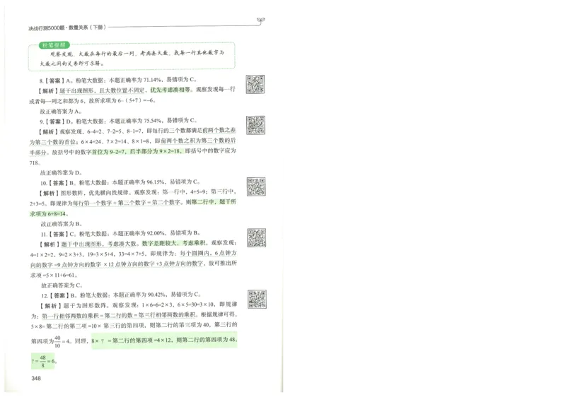 3.答案解析26数量关系下册（373页）_26行测5000+申论100一定先转存网盘_行测5000题持续更新_最新2026行测5000题（25年1月版）_5000题答案解析（共2296页）