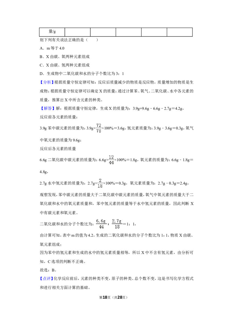 2019年湖南省怀化市中考化学试卷（含解析版）_中考真题_5.化学中考真题2015-2024年_地区卷_湖南省_怀化化学12-222