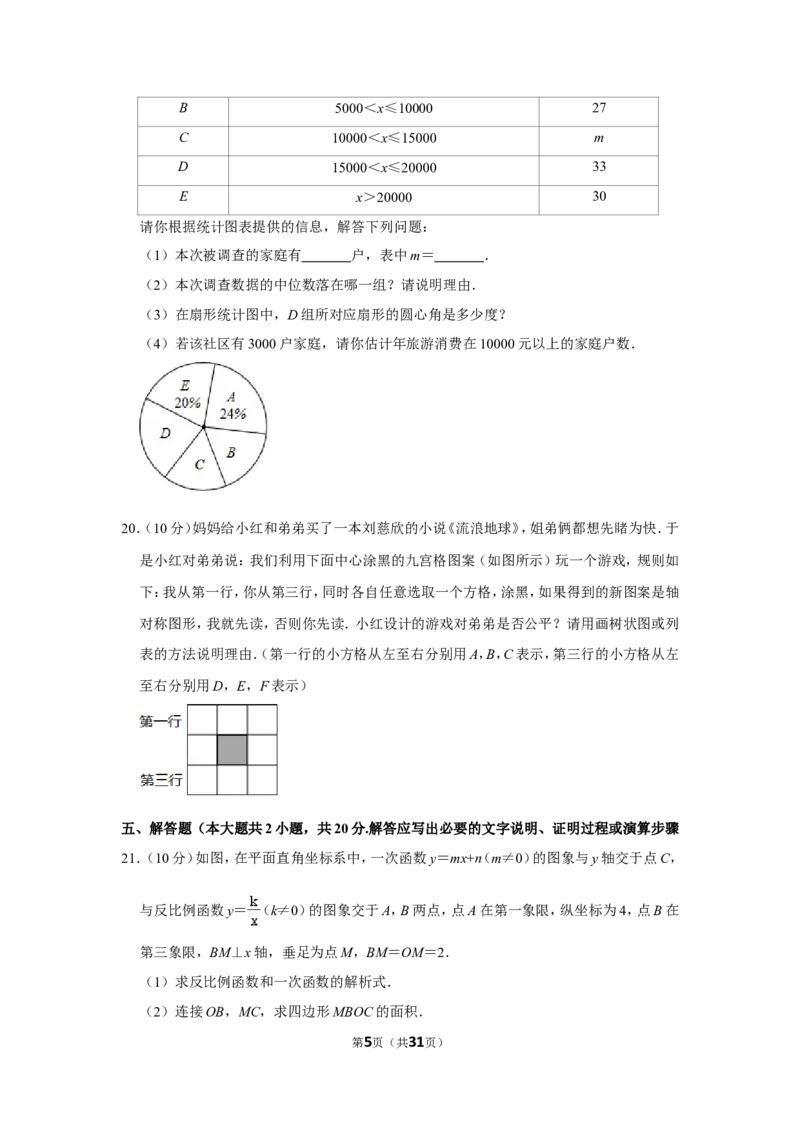 2019年辽宁省鞍山市中考数学试卷_中考真题_2.数学中考真题2015-2024年_地区卷_辽宁省_辽宁鞍山数学11-22