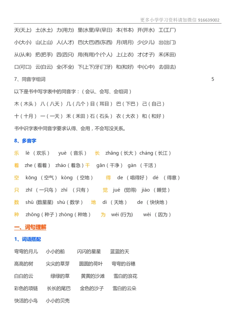 网红最新一年级语文期末复习知识点_小学1-6年级全部试卷_语文_一年级_3-6-1、小学一年级语文上册_3-6-1-1、复习、知识点、归纳汇总_通用