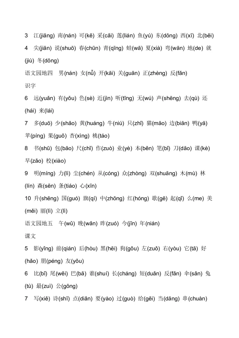 部编版小学一年级语文上册生字表(注音)_小学1-6年级全部试卷_语文_一年级_3-6-1、小学一年级语文上册_3-6-1-1、复习、知识点、归纳汇总_部编版