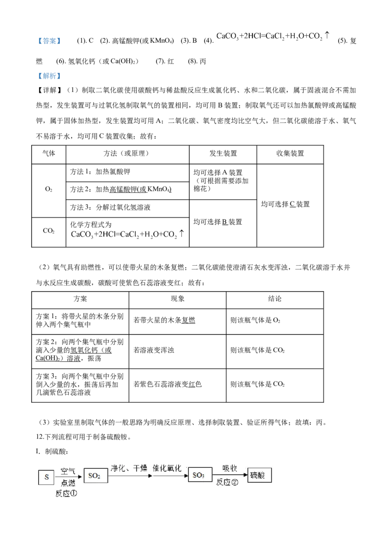 2020年广东省深圳市中考化学试题解析版_中考真题_5.化学中考真题2015-2024年_地区卷_广东省_广东深圳中考化学2008---2021年