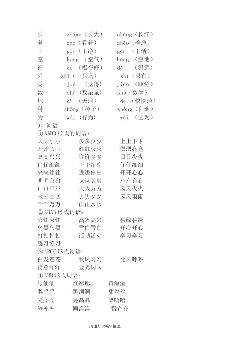 部编一年级语文(上册)教学重点梳理_小学1-6年级全部试卷_语文_一年级_3-6-1、小学一年级语文上册_3-6-1-3、课件、讲义、教案