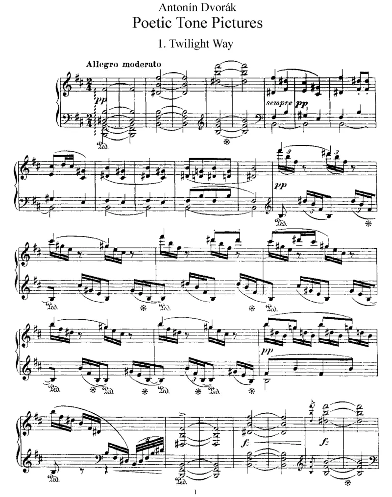 诗意音画13PoeticTonePictures,Op85_一万首著名钢琴曲谱哈农贝多芬合集视频教学电子版高清无水印可打印_1古典钢琴知名音乐家谱_德沃夏克钢琴谱全集