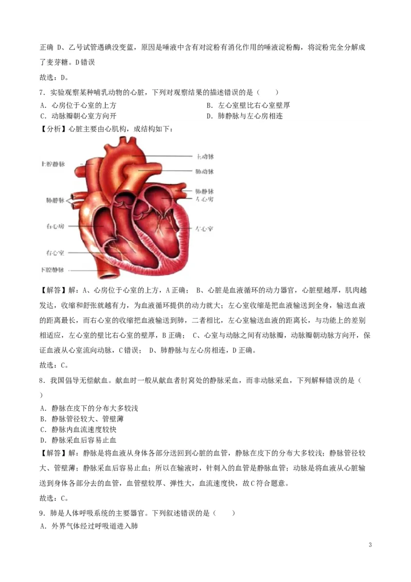 北京市2019年中考生物真题试题（含解析）_8.生物中考真题2015-2024年_2019年全国中考生物92份