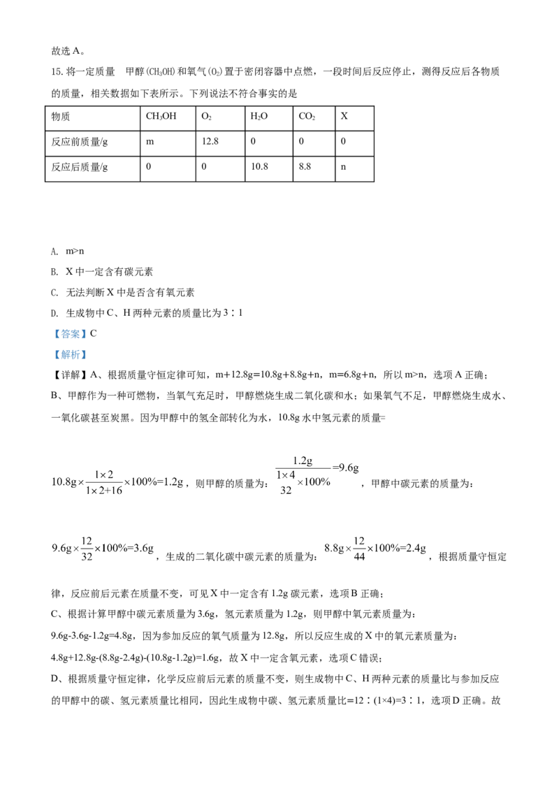 2020年盐城市中考化学试卷及答案(word版)_中考真题_5.化学中考真题2015-2024年_地区卷_江苏省_盐城中考化学2008--2022年