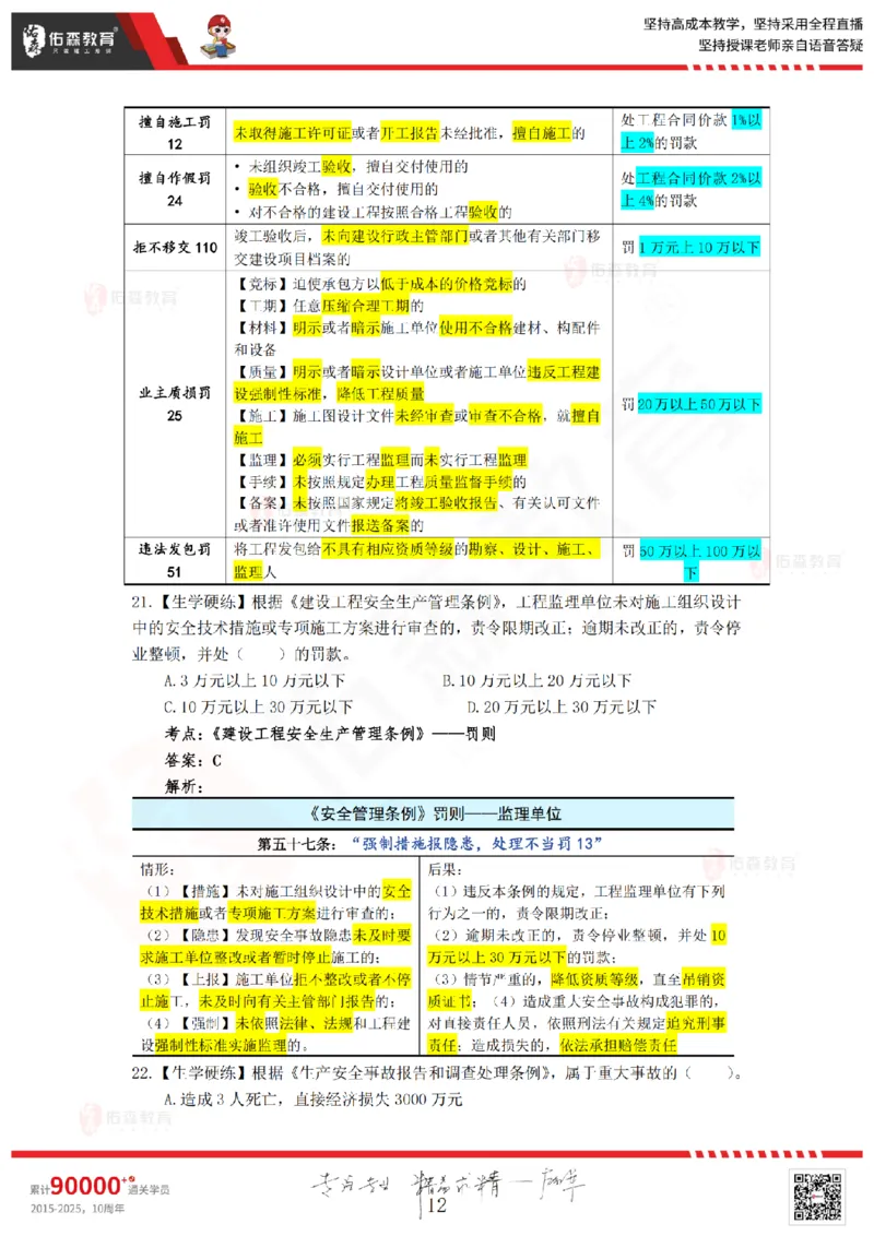 答案版2025.4.20佑森教育闫力齐授课监理概论《精准命中卷（A卷）》专用讲义，版权所有，侵权必究_扫描版_监理工程师_2025监理工程师_2025年监理工程师SVIP