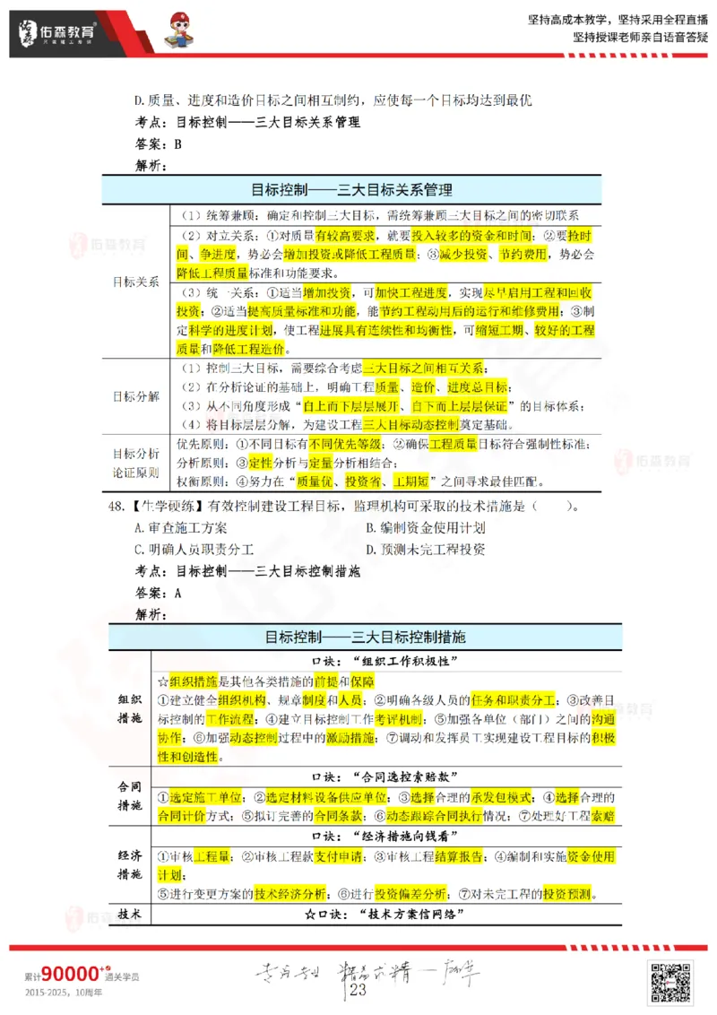答案版2025.4.20佑森教育闫力齐授课监理概论《精准命中卷（A卷）》专用讲义，版权所有，侵权必究_扫描版_监理工程师_2025监理工程师_2025年监理工程师SVIP