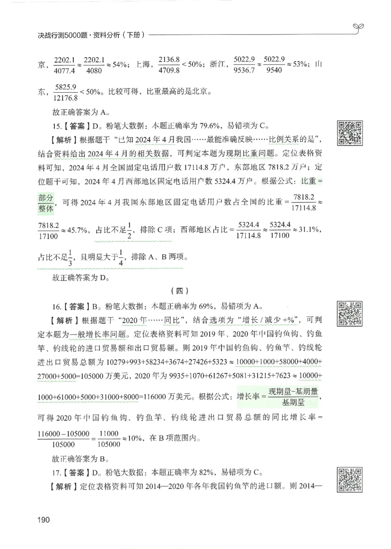 5.答案解析26资料分析下册（494页）_26行测5000+申论100一定先转存网盘_行测5000题持续更新_最新2026行测5000题（25年1月版）_5000题答案解析（共2296页）