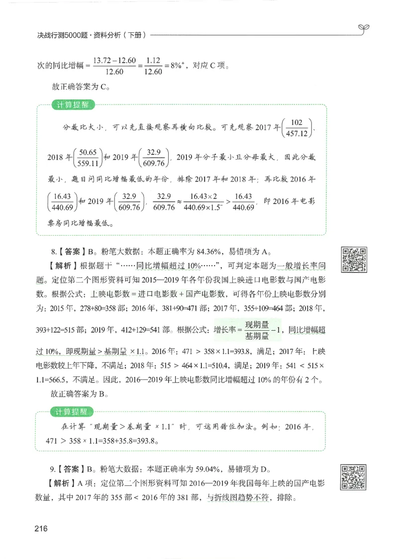 5.答案解析26资料分析下册（494页）_26行测5000+申论100一定先转存网盘_行测5000题持续更新_最新2026行测5000题（25年1月版）_5000题答案解析（共2296页）
