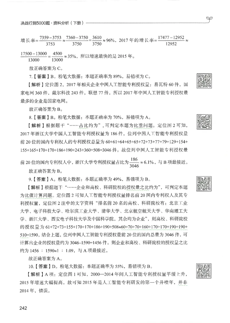 5.答案解析26资料分析下册（494页）_26行测5000+申论100一定先转存网盘_行测5000题持续更新_最新2026行测5000题（25年1月版）_5000题答案解析（共2296页）