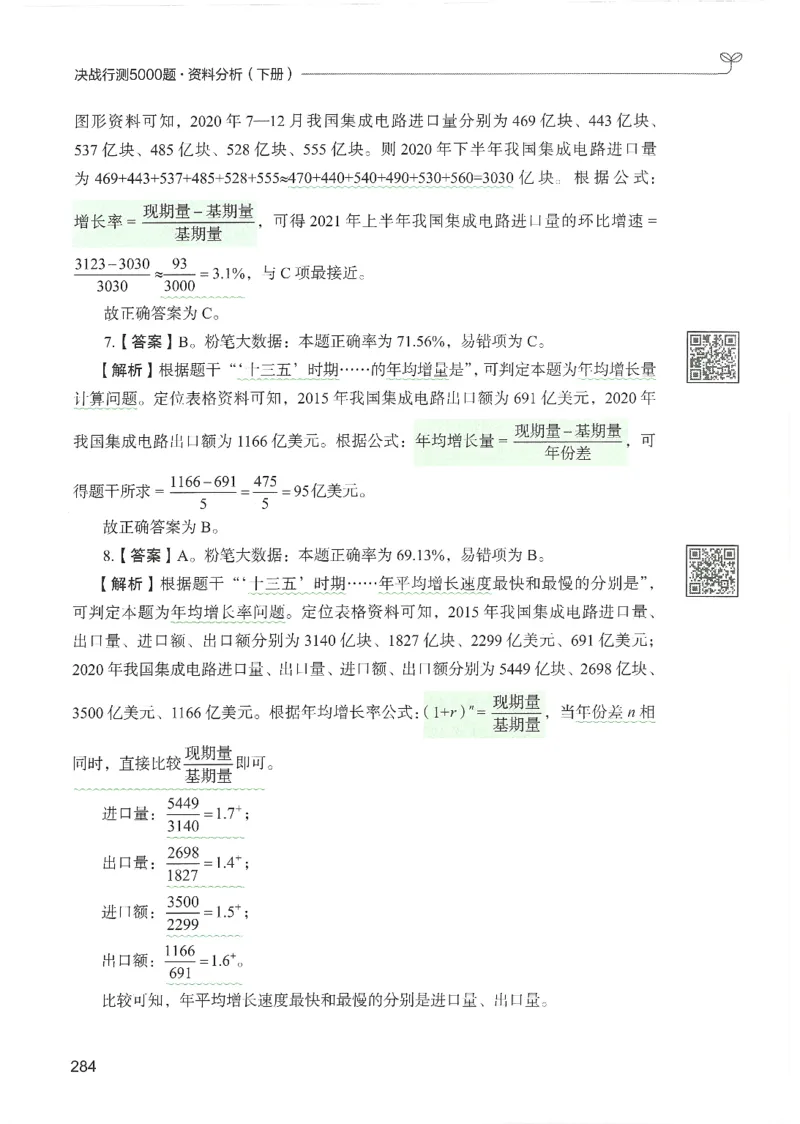 5.答案解析26资料分析下册（494页）_26行测5000+申论100一定先转存网盘_行测5000题持续更新_最新2026行测5000题（25年1月版）_5000题答案解析（共2296页）