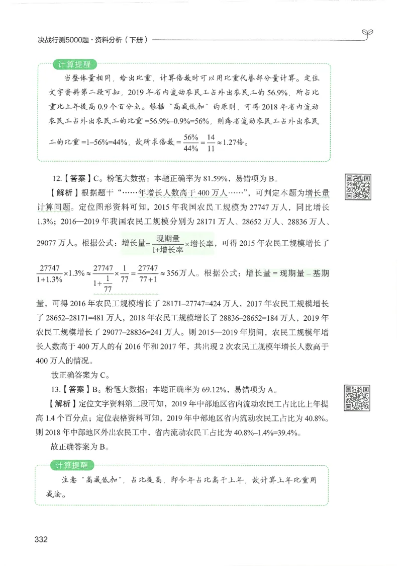 5.答案解析26资料分析下册（494页）_26行测5000+申论100一定先转存网盘_行测5000题持续更新_最新2026行测5000题（25年1月版）_5000题答案解析（共2296页）