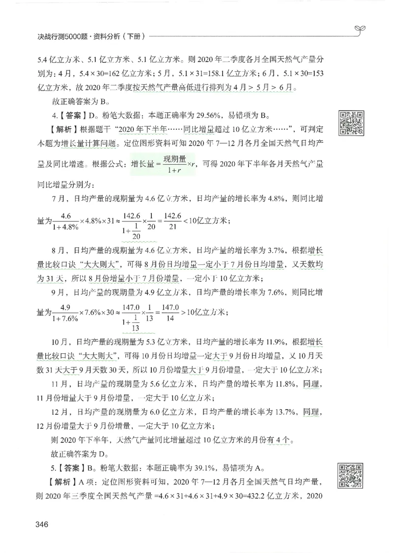 5.答案解析26资料分析下册（494页）_26行测5000+申论100一定先转存网盘_行测5000题持续更新_最新2026行测5000题（25年1月版）_5000题答案解析（共2296页）