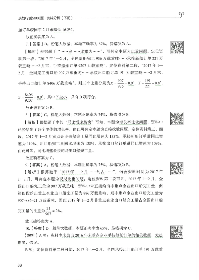 5.答案解析26资料分析下册（494页）_26行测5000+申论100一定先转存网盘_行测5000题持续更新_最新2026行测5000题（25年1月版）_5000题答案解析（共2296页）