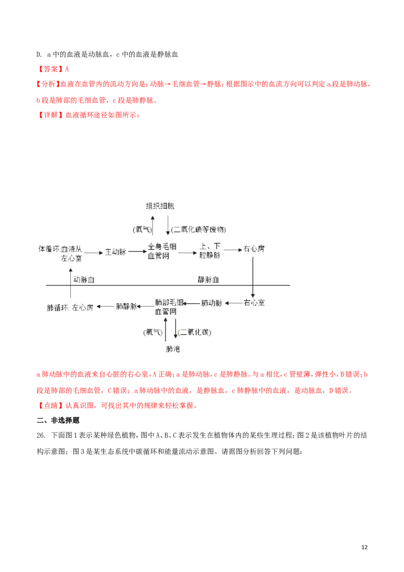 内蒙古通辽市2018年中考生物真题试题（含解析）_8.生物中考真题2015-2024年_2018年全国中考生物141份