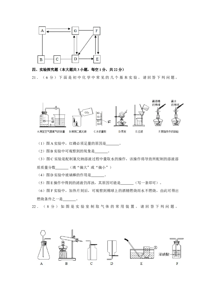 2019年辽宁省盘锦市中考化学试题（空白卷）_中考真题_5.化学中考真题2015-2024年_地区卷_辽宁化学_辽宁化学_盘锦化学2014-22