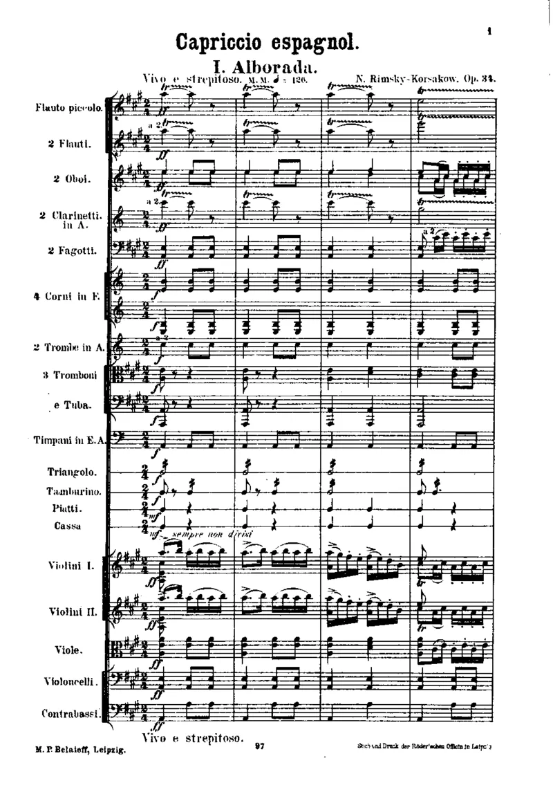 里姆斯基-柯萨科夫西班牙随想曲单开版总谱_一万首著名钢琴曲谱哈农贝多芬合集视频教学电子版高清无水印可打印_08名曲总谱合集