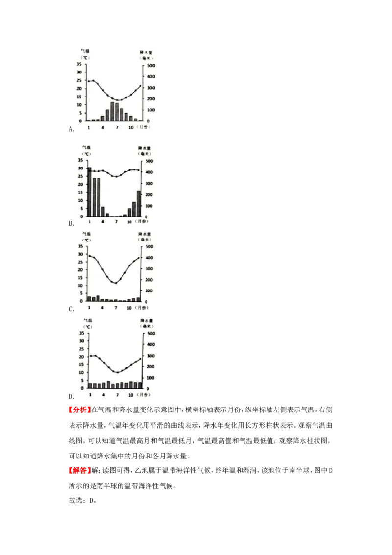 2019浙江省温州市中考地理真题及答案_9.地理中考真题2015-2024年_地区卷_浙江省_浙江温州地理16-20缺17
