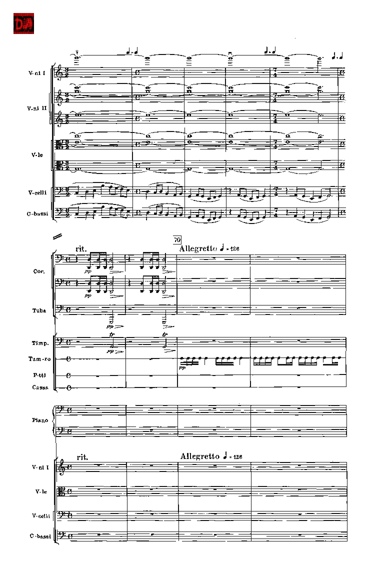 肖斯塔科维奇第七交响曲&ldquo;列宁格勒&rdquo;单开版总谱_一万首著名钢琴曲谱哈农贝多芬合集视频教学电子版高清无水印可打印_08名曲总谱合集