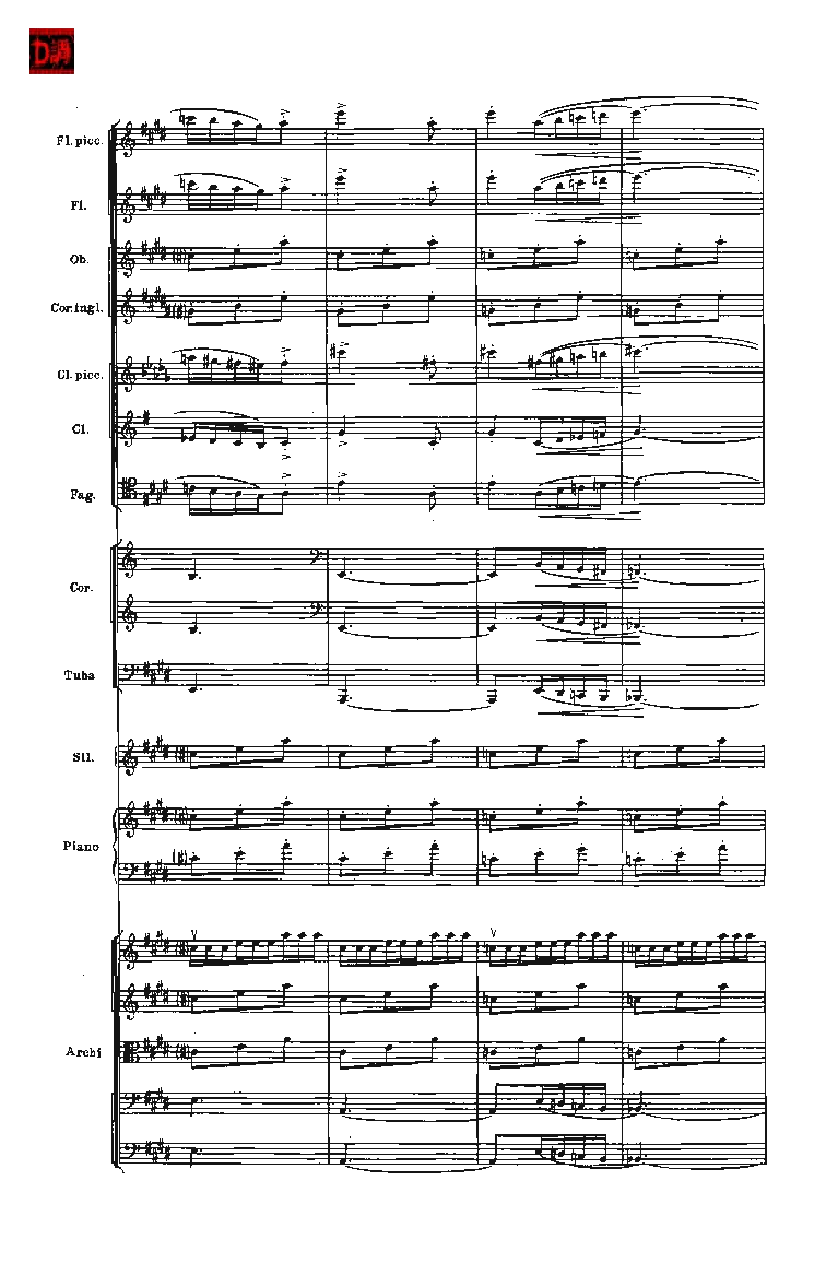 肖斯塔科维奇第七交响曲&ldquo;列宁格勒&rdquo;单开版总谱_一万首著名钢琴曲谱哈农贝多芬合集视频教学电子版高清无水印可打印_08名曲总谱合集