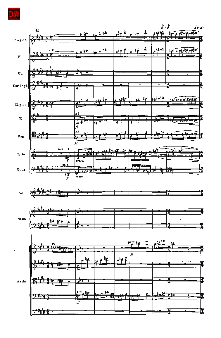 肖斯塔科维奇第七交响曲&ldquo;列宁格勒&rdquo;单开版总谱_一万首著名钢琴曲谱哈农贝多芬合集视频教学电子版高清无水印可打印_08名曲总谱合集
