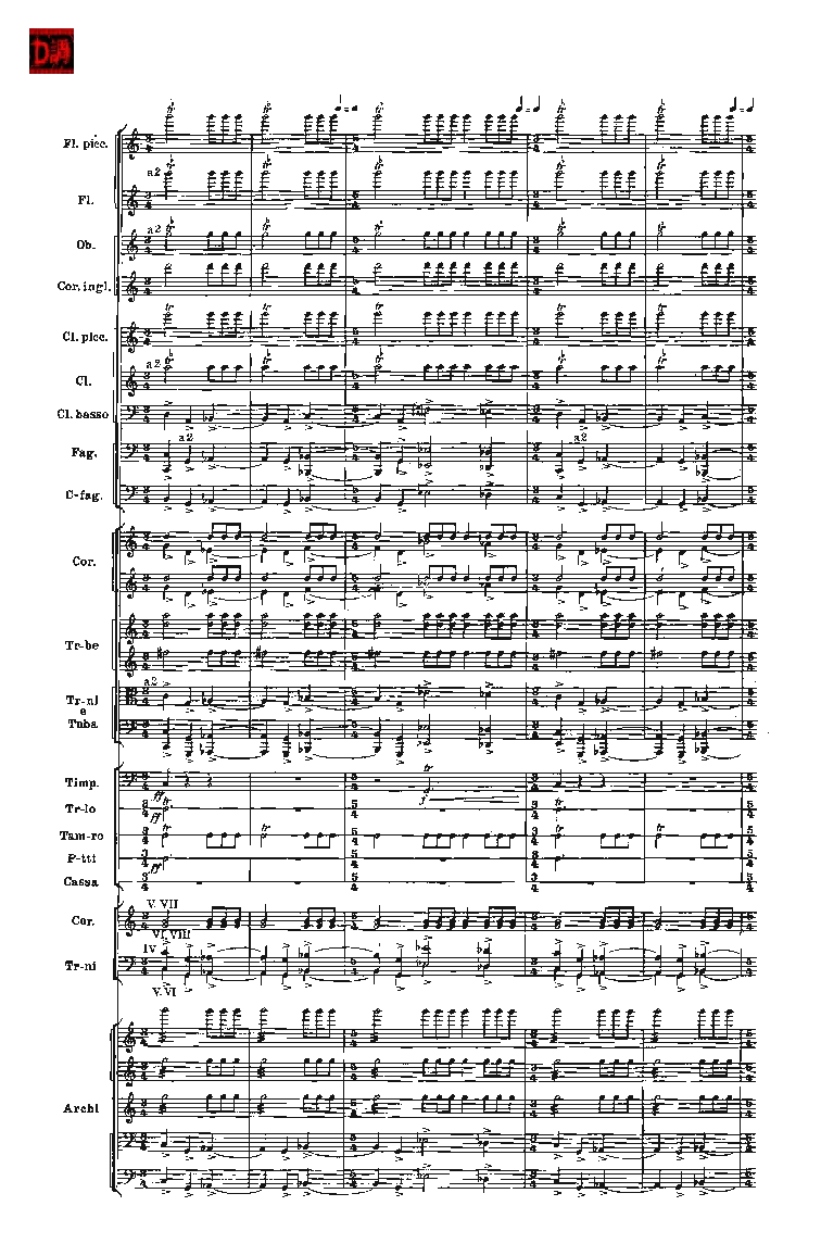 肖斯塔科维奇第七交响曲&ldquo;列宁格勒&rdquo;单开版总谱_一万首著名钢琴曲谱哈农贝多芬合集视频教学电子版高清无水印可打印_08名曲总谱合集