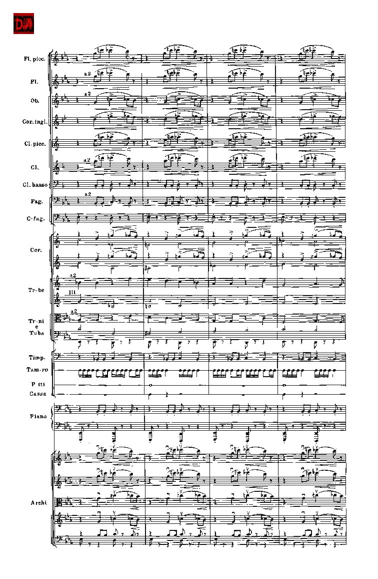 肖斯塔科维奇第七交响曲&ldquo;列宁格勒&rdquo;单开版总谱_一万首著名钢琴曲谱哈农贝多芬合集视频教学电子版高清无水印可打印_08名曲总谱合集