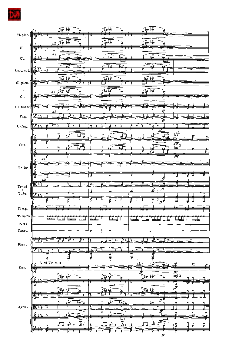 肖斯塔科维奇第七交响曲&ldquo;列宁格勒&rdquo;单开版总谱_一万首著名钢琴曲谱哈农贝多芬合集视频教学电子版高清无水印可打印_08名曲总谱合集