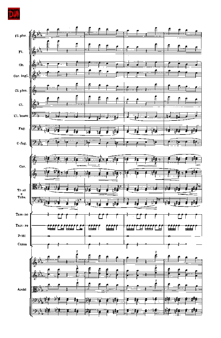 肖斯塔科维奇第七交响曲&ldquo;列宁格勒&rdquo;单开版总谱_一万首著名钢琴曲谱哈农贝多芬合集视频教学电子版高清无水印可打印_08名曲总谱合集