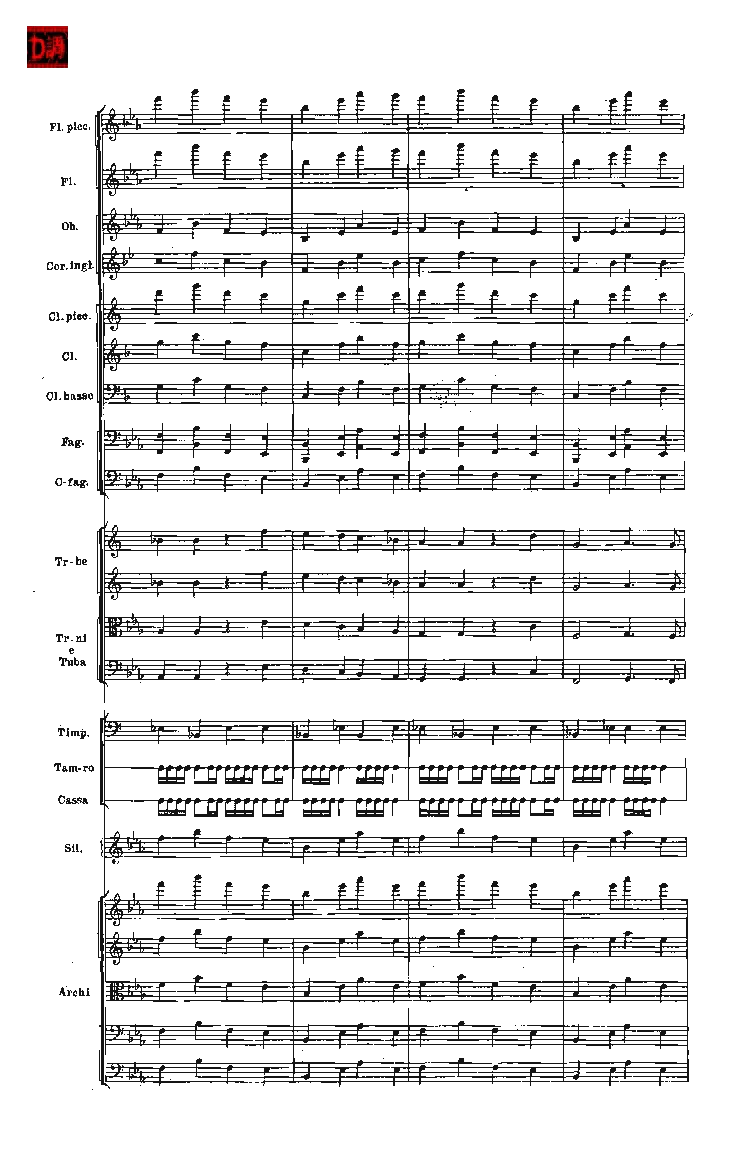 肖斯塔科维奇第七交响曲&ldquo;列宁格勒&rdquo;单开版总谱_一万首著名钢琴曲谱哈农贝多芬合集视频教学电子版高清无水印可打印_08名曲总谱合集