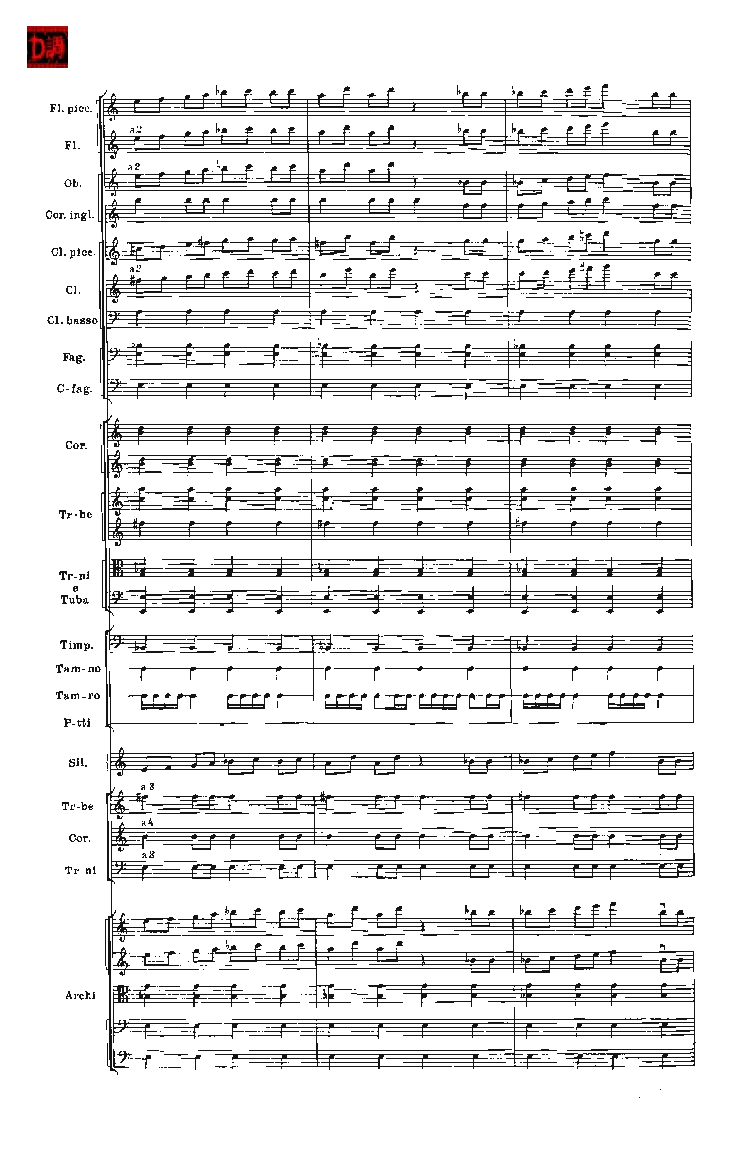 肖斯塔科维奇第七交响曲&ldquo;列宁格勒&rdquo;单开版总谱_一万首著名钢琴曲谱哈农贝多芬合集视频教学电子版高清无水印可打印_08名曲总谱合集