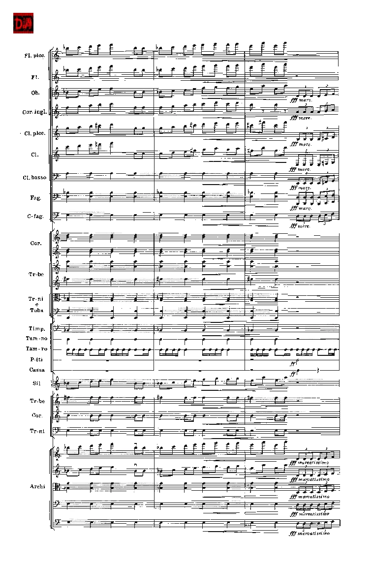 肖斯塔科维奇第七交响曲&ldquo;列宁格勒&rdquo;单开版总谱_一万首著名钢琴曲谱哈农贝多芬合集视频教学电子版高清无水印可打印_08名曲总谱合集
