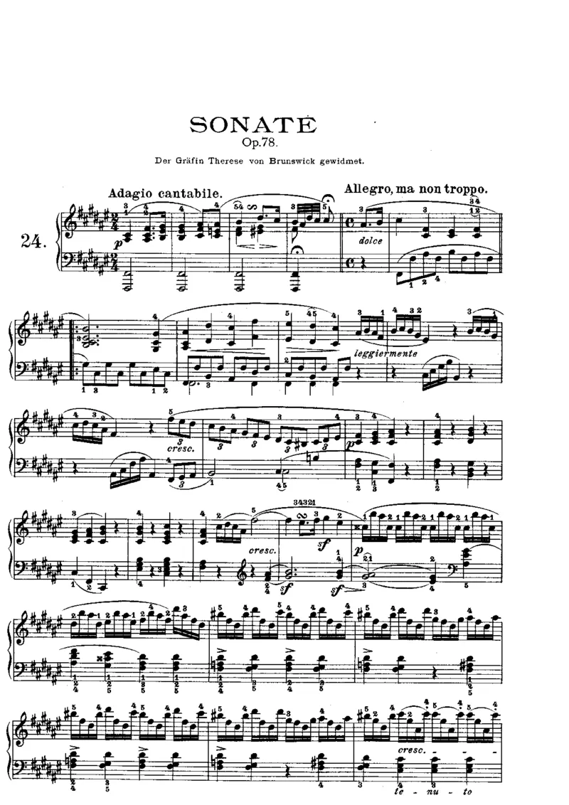 贝多芬钢琴奏鸣曲集下册（Peters出版）(1)_一万首著名钢琴曲谱哈农贝多芬合集视频教学电子版高清无水印可打印_1古典钢琴知名音乐家谱_贝多芬钢琴谱全集