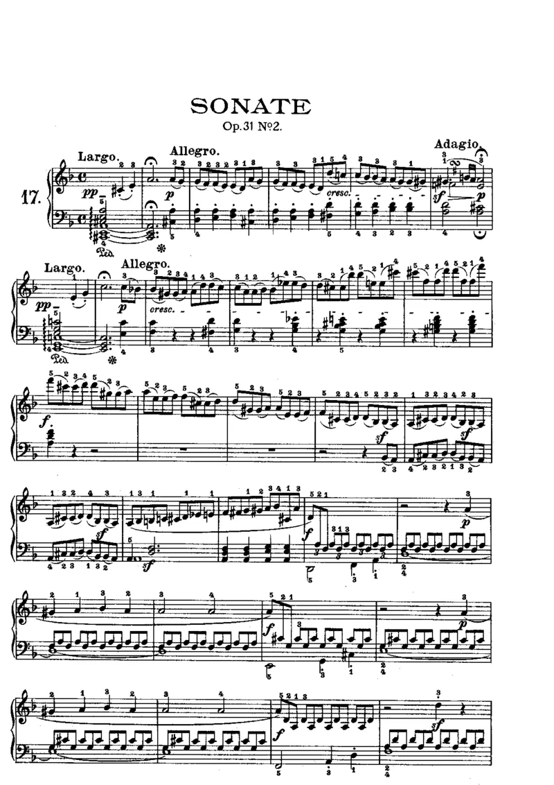 贝多芬钢琴奏鸣曲集下册（Peters出版）(1)_一万首著名钢琴曲谱哈农贝多芬合集视频教学电子版高清无水印可打印_1古典钢琴知名音乐家谱_贝多芬钢琴谱全集