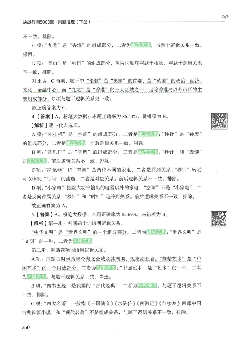 2.答案解析26判断推理下册（503页）_26行测5000+申论100一定先转存网盘_行测5000题持续更新_最新2026行测5000题（25年1月版）_5000题答案解析（共2296页）
