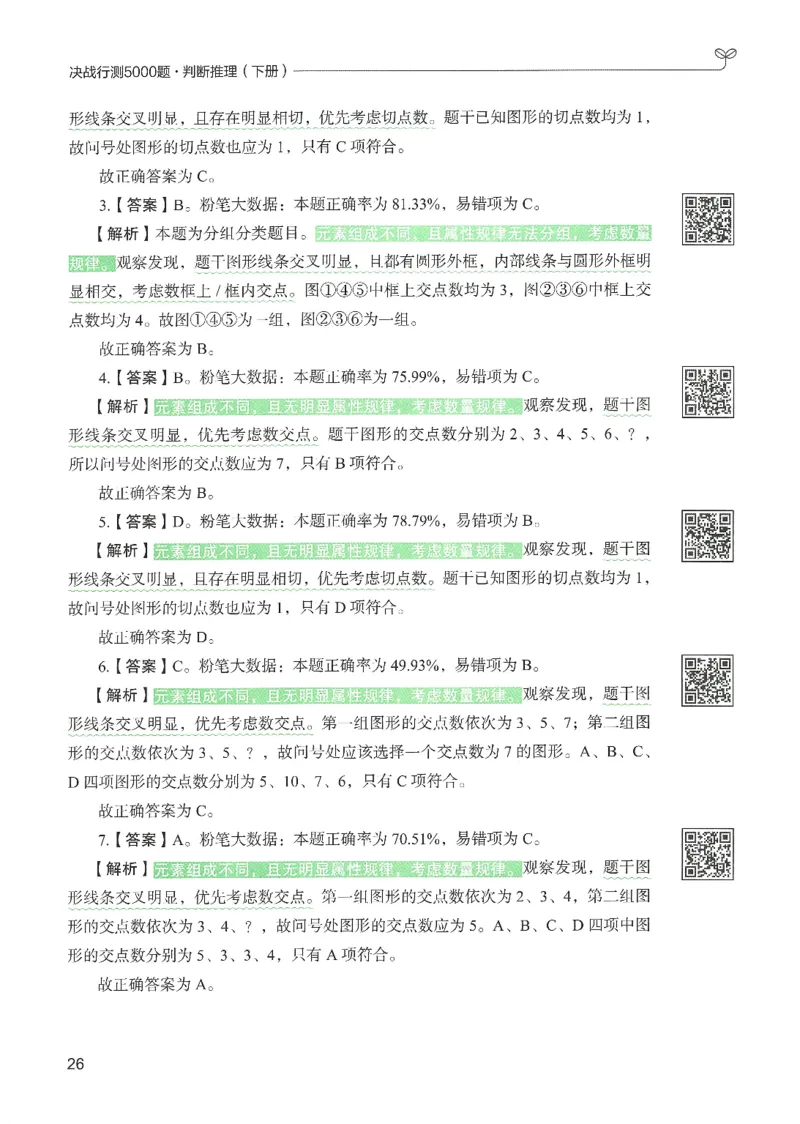 2.答案解析26判断推理下册（503页）_26行测5000+申论100一定先转存网盘_行测5000题持续更新_最新2026行测5000题（25年1月版）_5000题答案解析（共2296页）