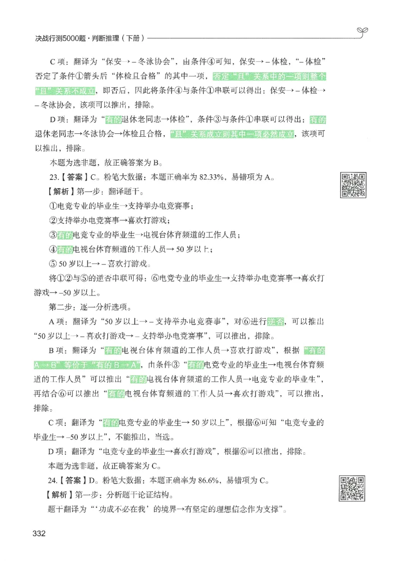 2.答案解析26判断推理下册（503页）_26行测5000+申论100一定先转存网盘_行测5000题持续更新_最新2026行测5000题（25年1月版）_5000题答案解析（共2296页）