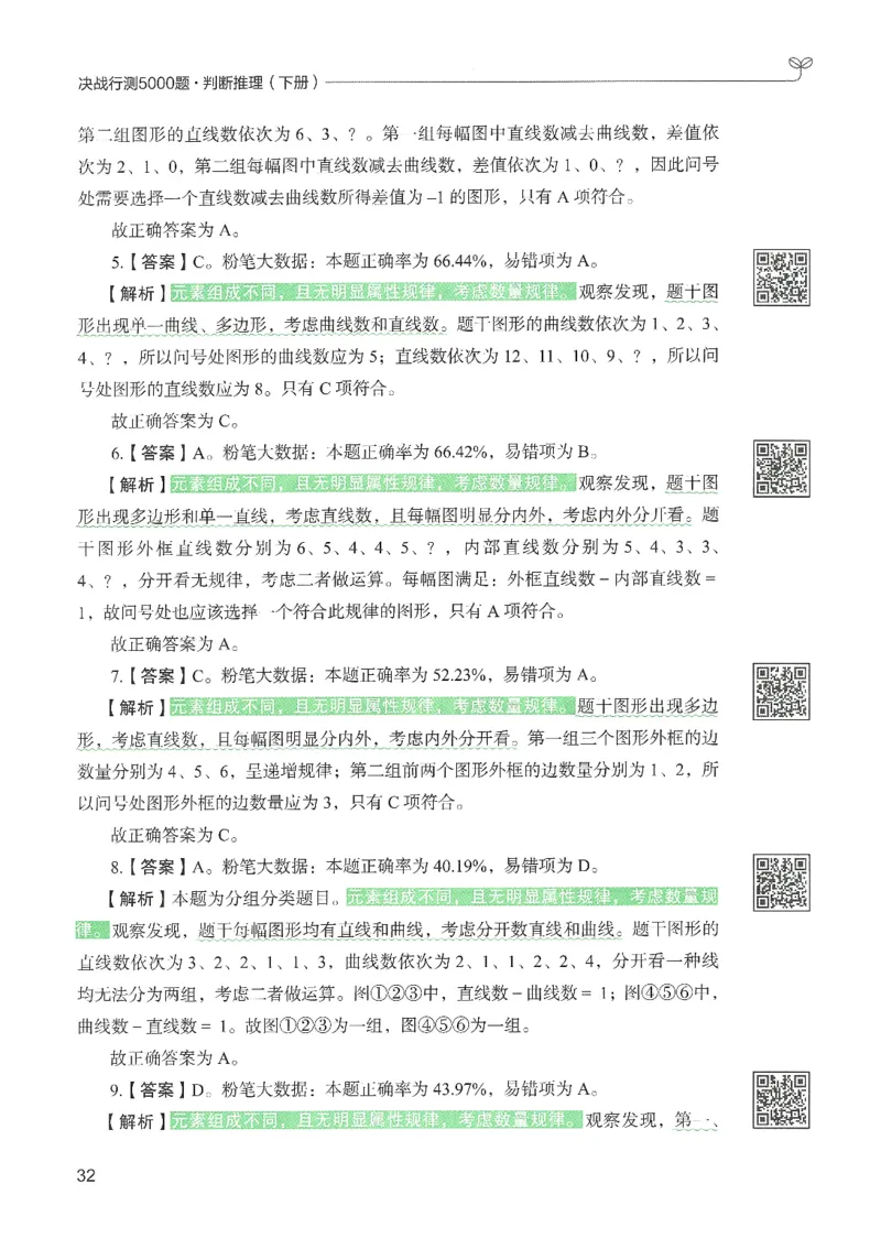 2.答案解析26判断推理下册（503页）_26行测5000+申论100一定先转存网盘_行测5000题持续更新_最新2026行测5000题（25年1月版）_5000题答案解析（共2296页）