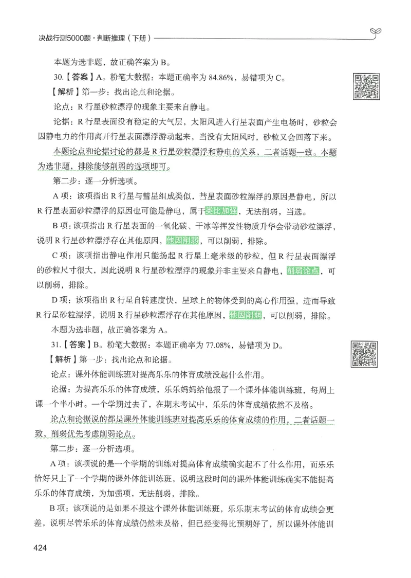 2.答案解析26判断推理下册（503页）_26行测5000+申论100一定先转存网盘_行测5000题持续更新_最新2026行测5000题（25年1月版）_5000题答案解析（共2296页）