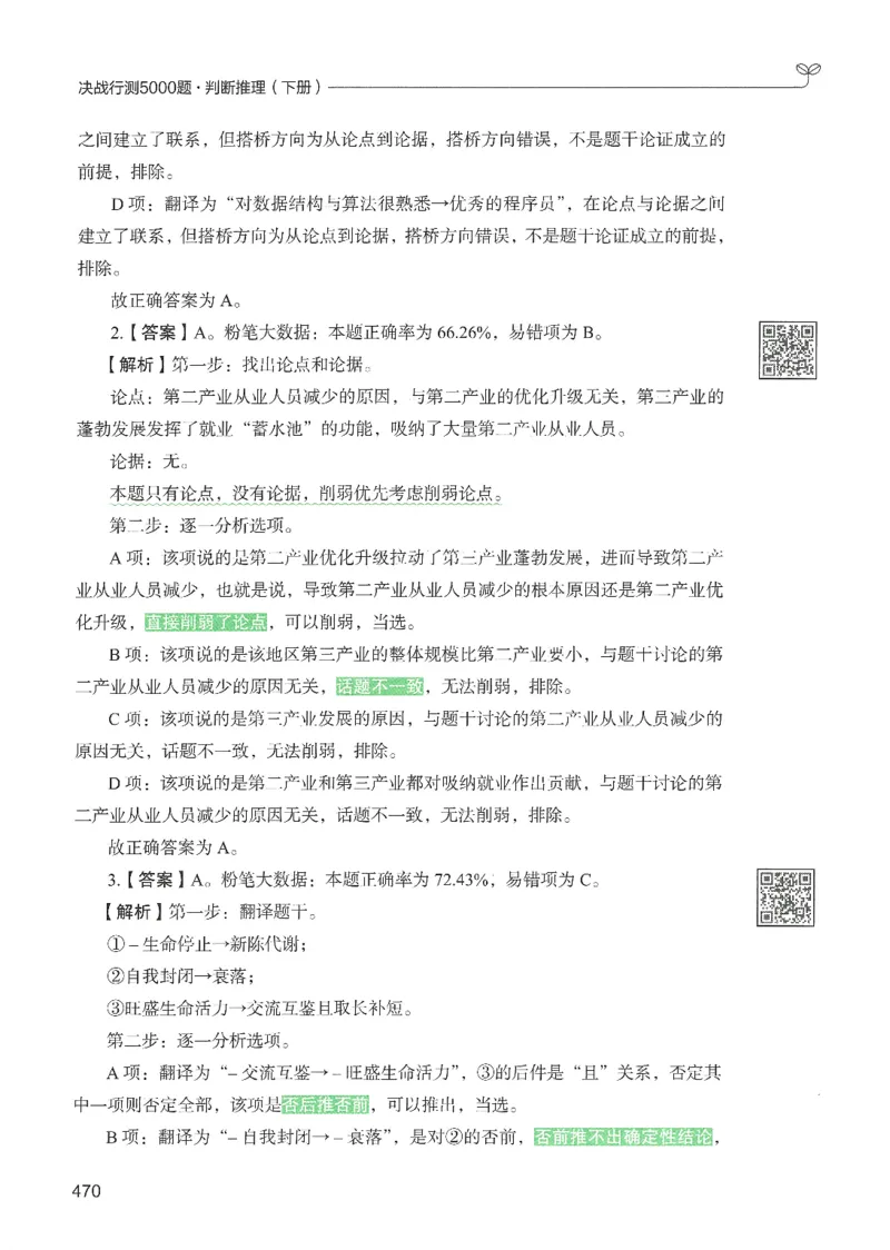 2.答案解析26判断推理下册（503页）_26行测5000+申论100一定先转存网盘_行测5000题持续更新_最新2026行测5000题（25年1月版）_5000题答案解析（共2296页）
